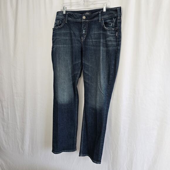 Silver Jeans Elyse Straight Women's 16 Blue Dark Wash - Picture 8 of 16